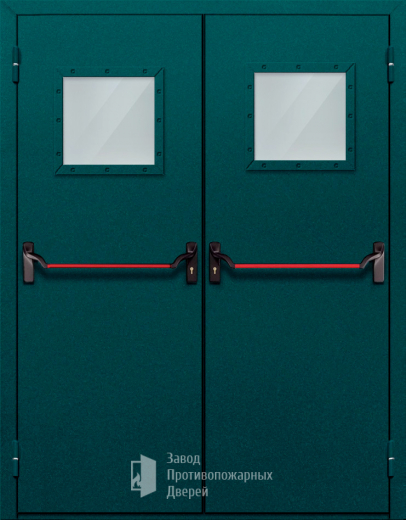 Фото двери «Двупольная со стеклом и антипаникой №56» в Реутове