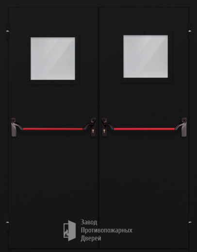 Фото двери «Двупольная со стеклом и антипаникой №54» в Реутове