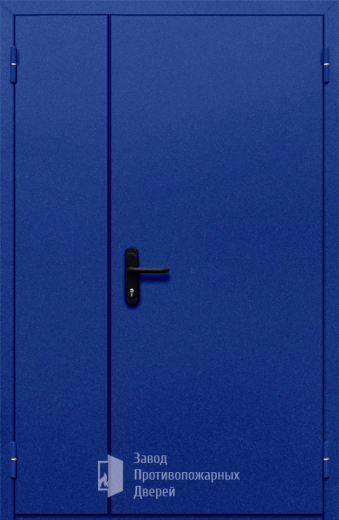 Фото двери «Полуторная глухая (синяя)» в Реутове