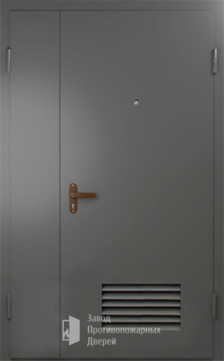 Фото двери «Техническая дверь №7 полуторная с вентиляционной решеткой» в Реутове