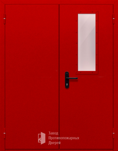 Фото двери «Двупольная со стеклом (красная)» в Реутове