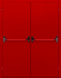 Фото двери «Двупольная глухая с антипаникой (красная)» в Реутове