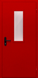 Фото двери «Однопольная со стеклом (красная)» в Реутове