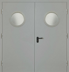 Фото двери «Двупольная с круглым стеклом EI-30» в Реутове