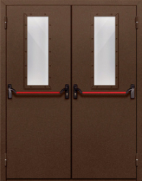 Фото двери «Двупольная со стеклом и антипаникой №68» в Реутове