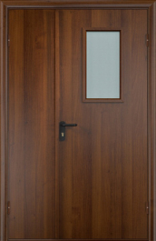 Фото двери «Полуторная МДФ со стеклом EI-30» в Реутове