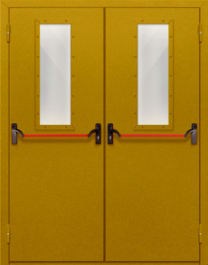 Фото двери «Двупольная со стеклом и антипаникой №65» в Реутове