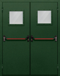 Фото двери «Двупольная со стеклом и антипаникой №59» в Реутове
